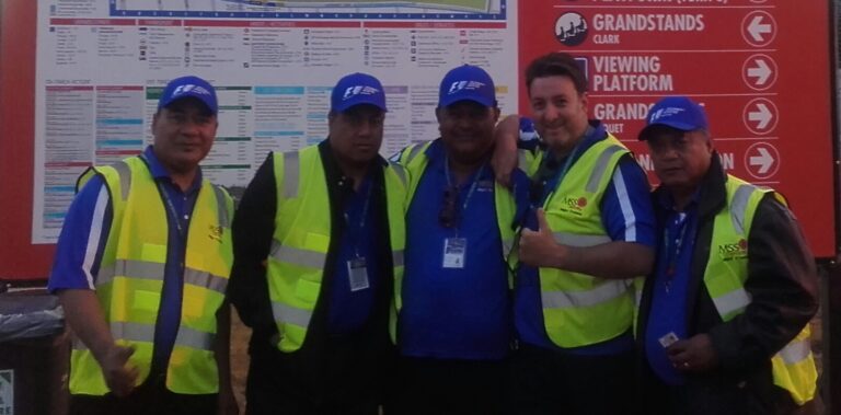 Wing Chun Sifu Maurice Novoa and his Australian GP security team in 2016