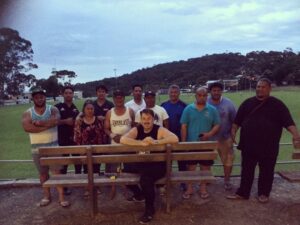 Wing Chun Sifu Maurice Novoa with his Tongan and Samoan security team for Falls music festival