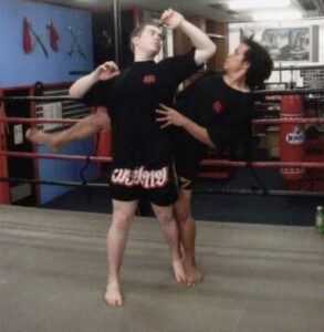 Grandmaster Felix Leong's students training Muay Thai