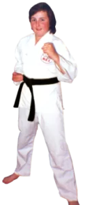 Sifu Maurice Novoa wearing black belt in Japanese Martial Arts Karate