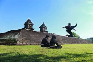 Traditional Martial Arts in Yogyakarta Indonesia at Temple